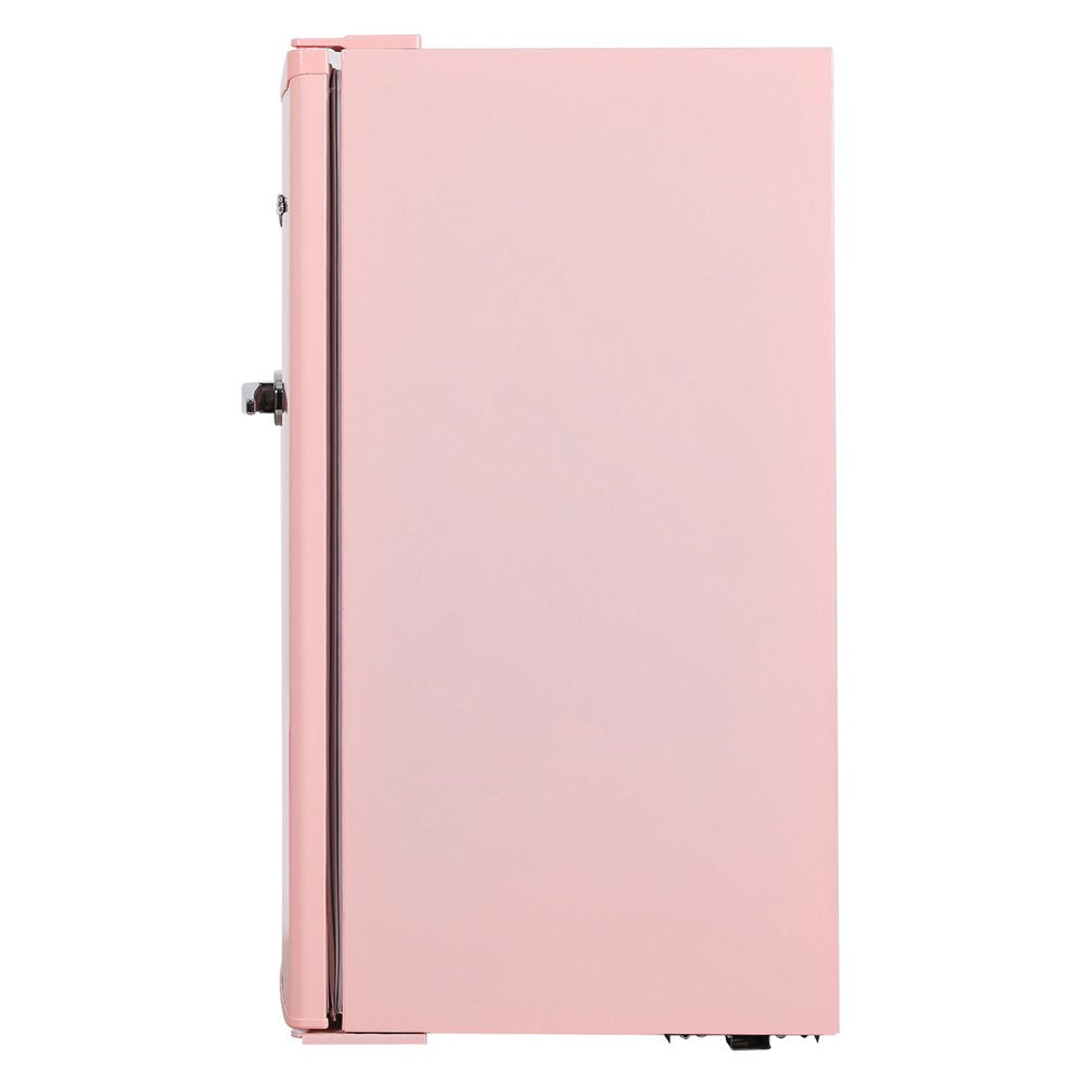 EFR376-C-PINK 3.2-Cu.-Ft. 65-Watt Retro Bar Fridge with Side Bottle Opener (Pink)