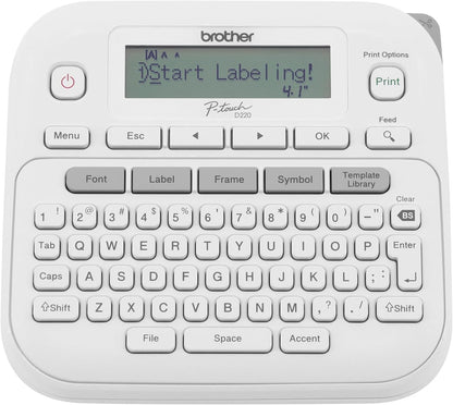 P-Touch PTD220 Home/Office Everyday Label Maker | Prints Tze Label Tapes up to ~1/2 Inch White