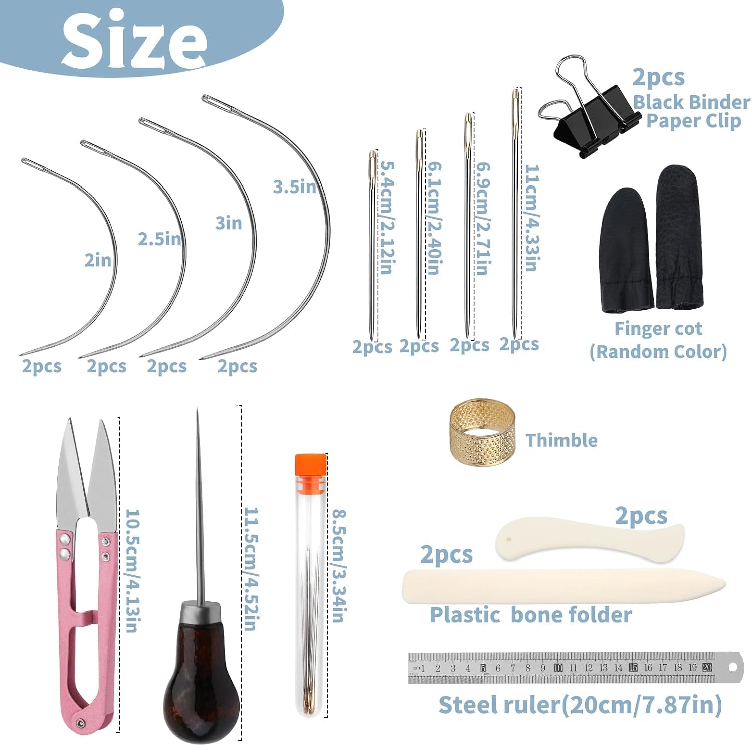 Book Binding Kits Bookbinding Kit Book Binding Materials Bone Folder Tool | 33 Pcs Paper Folding Tool Book Binding Supplies with Sewing Needle Waxed Thread Steel Ruler Awl for Bookbinding