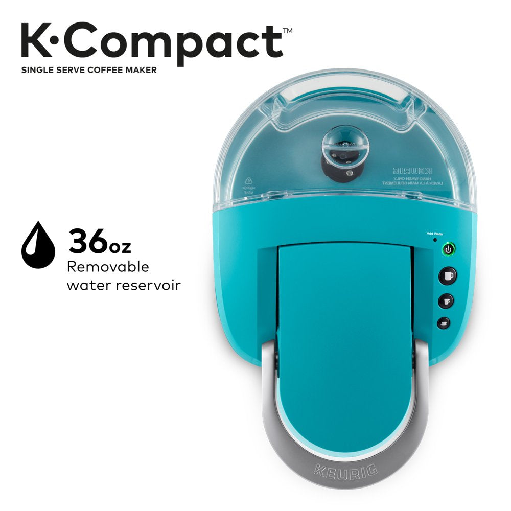 K-Compact Single-Serve K-Cup Pod Coffee Maker, Turquoise