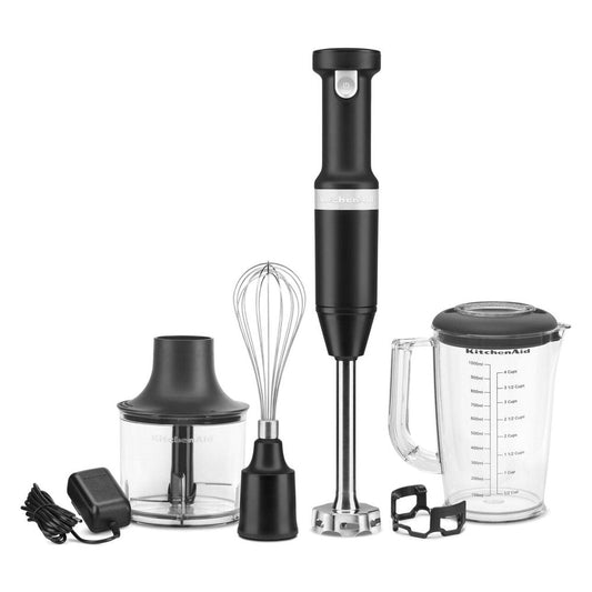 Cordless Variable Speed Hand Blender with Chopper and Whisk Attachment - KHBBV83