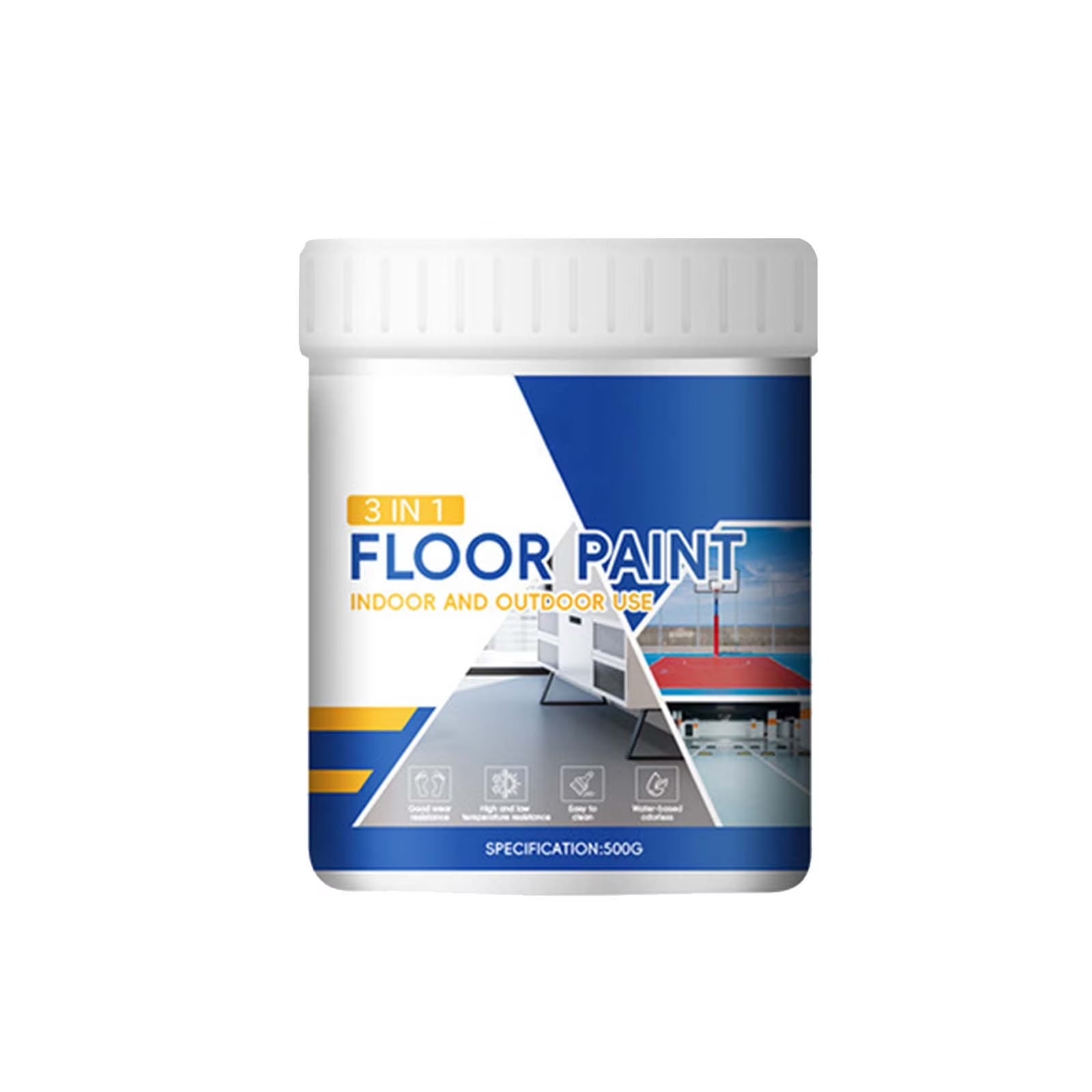 Epoxy Floor Paint, Water-Based High Solid Wear-Resistant Resin, Household Cement Floor Coating for Garage Basement Patio