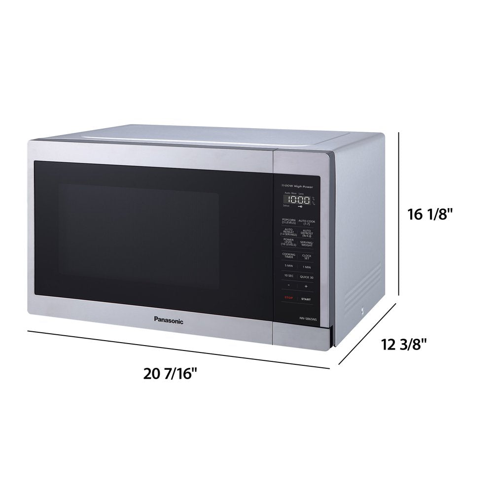 1.3 Cu. Ft. Countertop Microwave Oven,1100W, Stainless Steel – NN-SB65NS