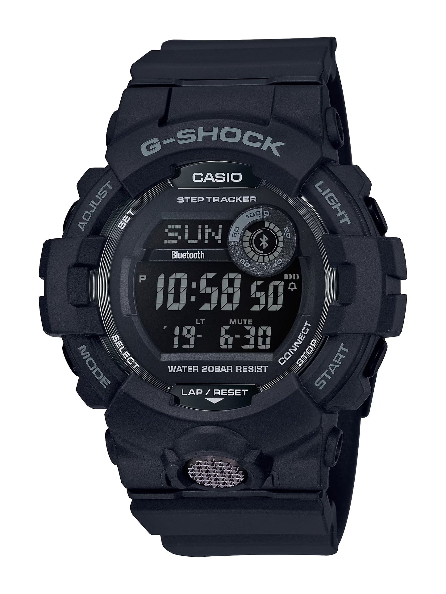 Men'S Power Trainer Step Counter Shock Resistant 200 Meter Water Resistant Watch, (Model GBD-800-1BCR)