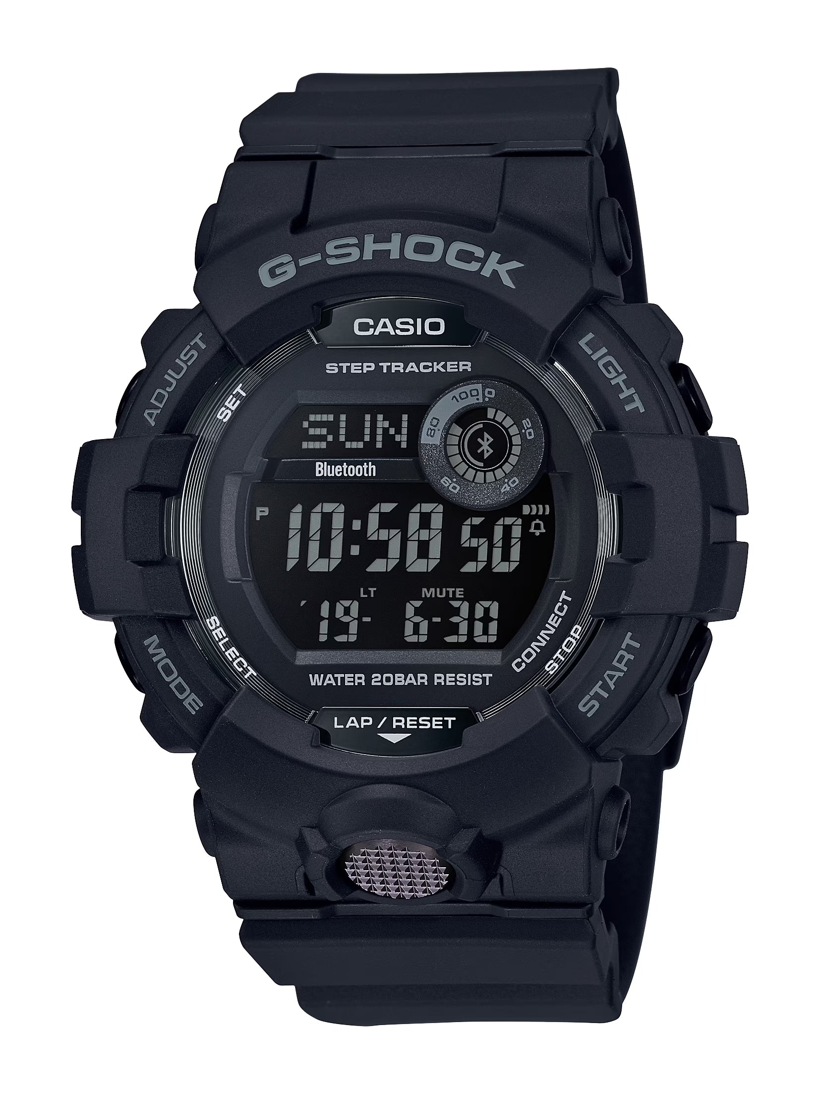 Men'S Power Trainer Step Counter Shock Resistant 200 Meter Water Resistant Watch, (Model GBD-800-1BCR)