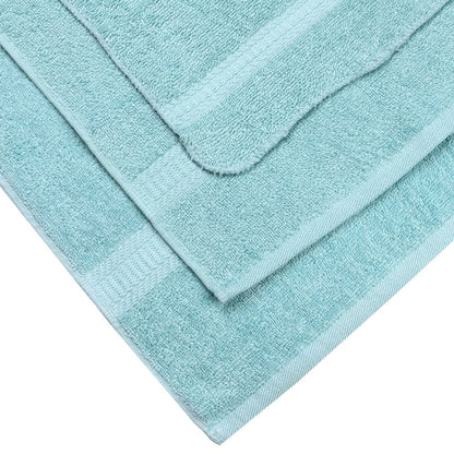 Basic Solid 18-Piece Bath Towel Set Collection, Aqua