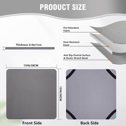 Bettersub Heat Press Mat, 15'' X 15'' Thick Heat-Resistant Foam for Protective Heat Transfer Machine Replacement Pad, Washable Base for HTV Craft Vinyl Ironing Insulation Transfer