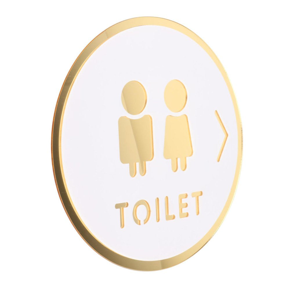 Toilet Door Sign Bathroom Sign Acrylic Pictogram Toilet Symbol Bathroom Door Signage Restroom Sign for Commercial Public Place Store Mall Style B