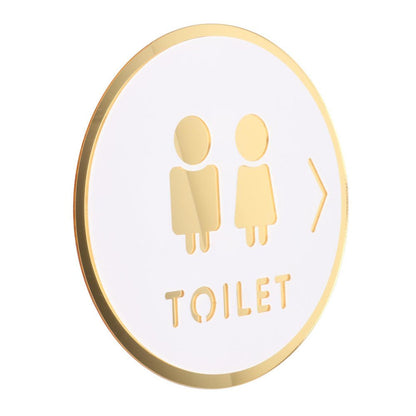 Toilet Door Sign Bathroom Sign Acrylic Pictogram Toilet Symbol Bathroom Door Signage Restroom Sign for Commercial Public Place Store Mall Style B