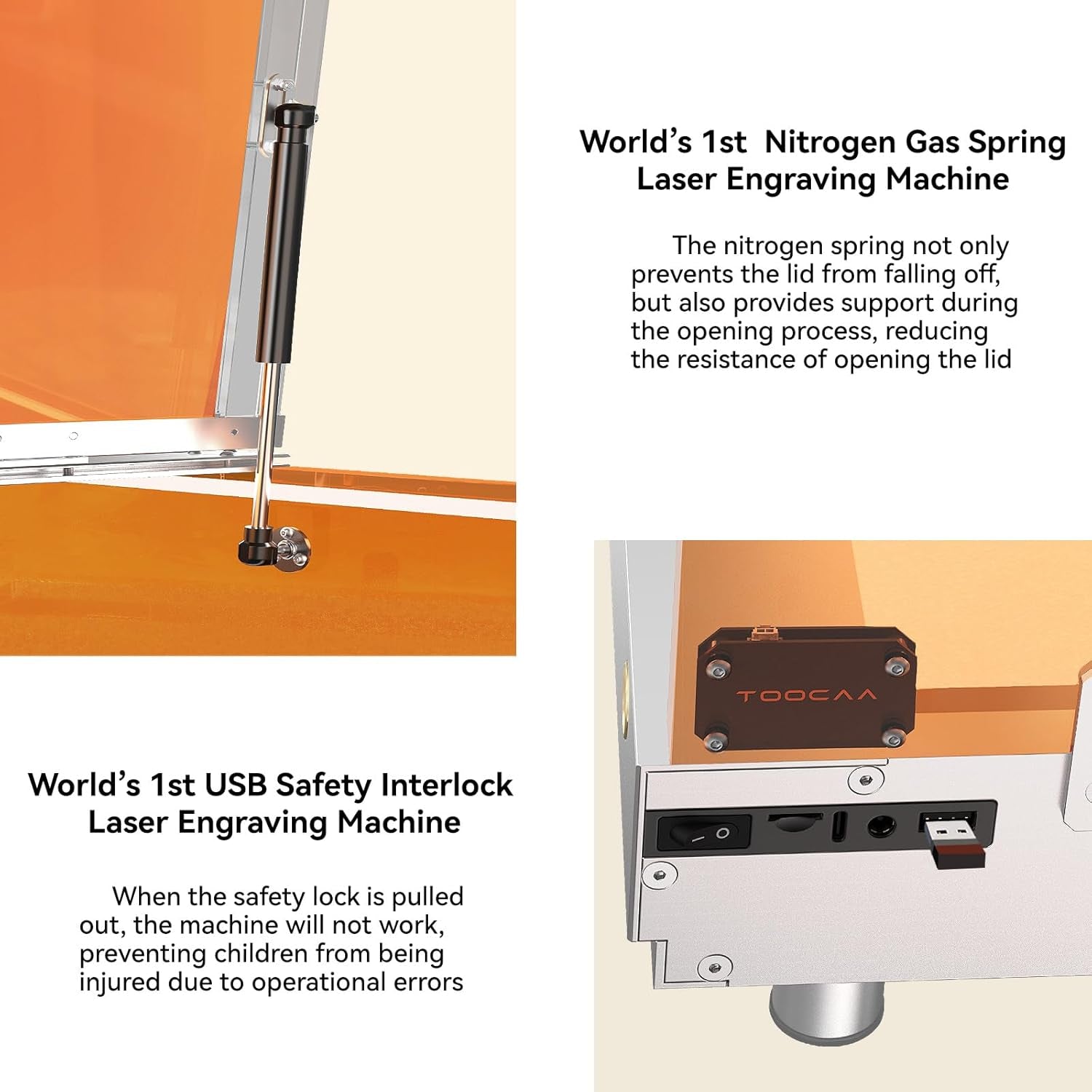 TOOCAA 20W Laser Engraver and Cutter Machine,Professional Software,22" X 22" Bed Size, Class 1 Safety Enclosed Laser Cutter and Lazer Engraving Machines for Tumblers Wood Metal Acrylic