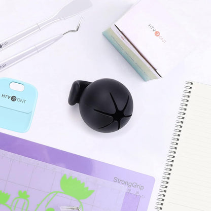 HTVRONT Vinyl Weeding Scrap Collector - Portable Handheld Scrap Collector Ring, Silicone Weeding Tools for HTV Crafting Adhesive Paper Sheets (Black)