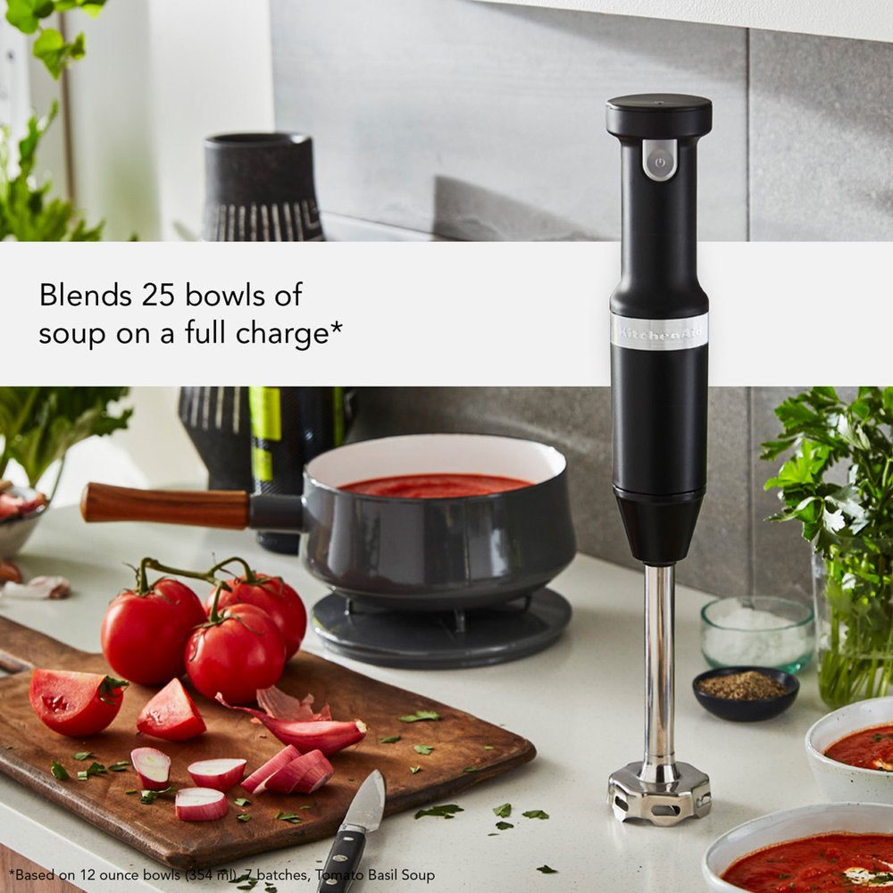 Cordless Variable Speed Hand Blender with Chopper and Whisk Attachment - KHBBV83