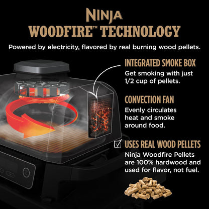 Woodfire 3-In-1 Outdoor Grill, Master Grill, BBQ Smoker, & Outdoor Air Fryer with Woodfire Technology, OG700