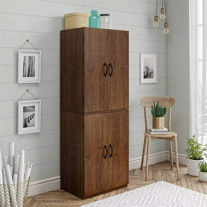 4-Door 5' Storage Cabinet, Espresso