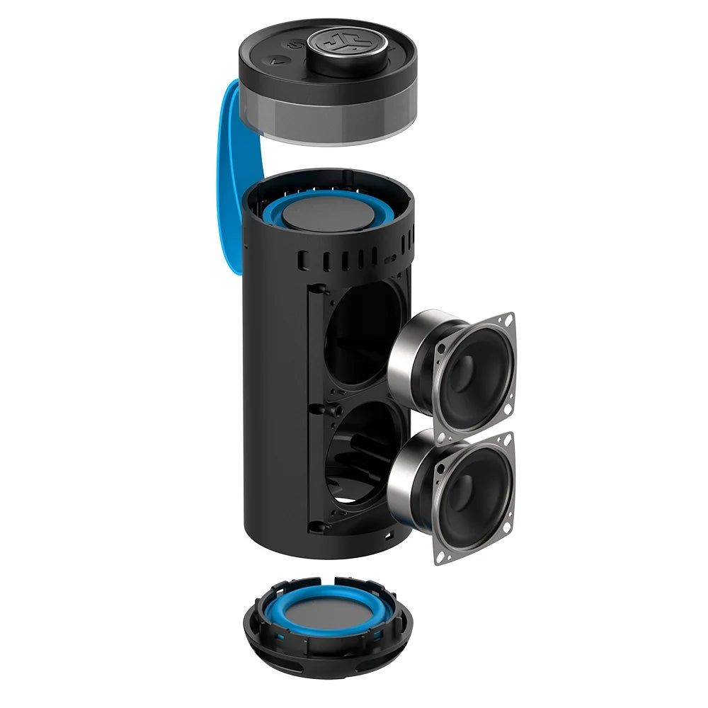 GO Party Speaker - Black; Bluetooth Portable Speaker with RGB Lighting, 10W