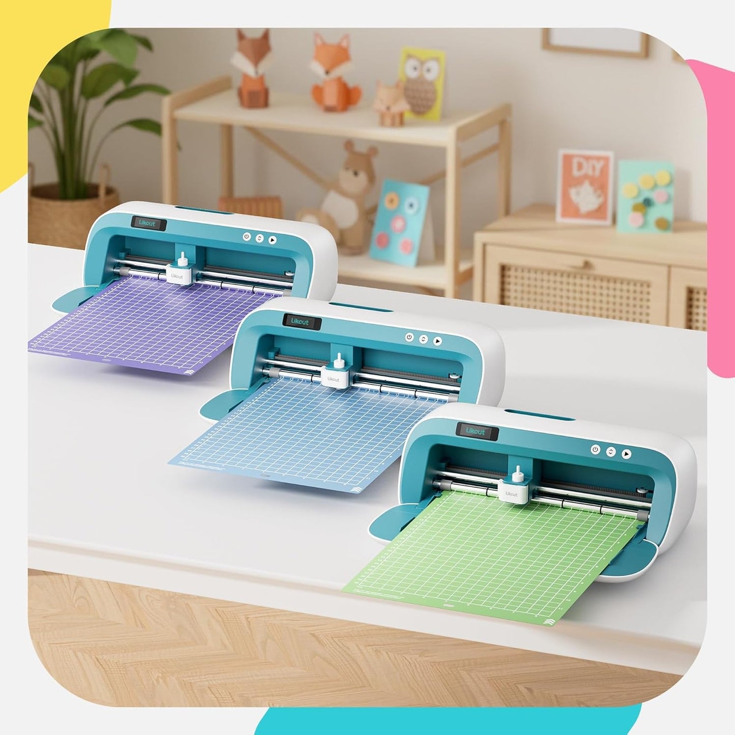 Portable Vinyl Cutter S41 with 8.5" X 12" Cutting Mats (Standardgrip, Lightgrip, Stronggrip 3 Mats) for Craft DIY Paper, Vinyl, Cardstock, Craft