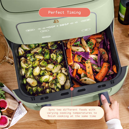 9QT Trizone Air Fryer, Sage Green by Drew Barrymore