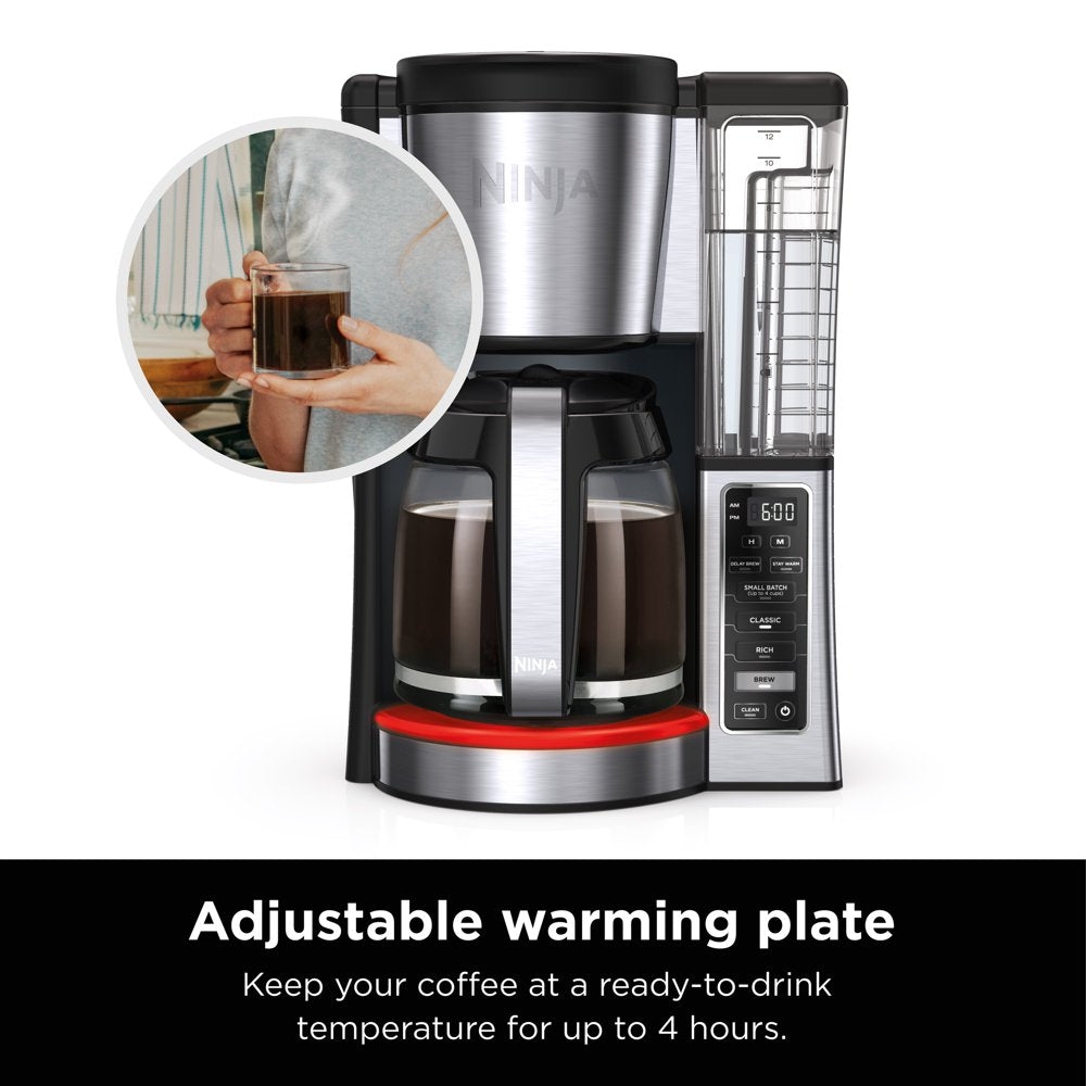 ® 12-Cup Programmable Coffee Maker, Glass Carafe, Stainless Steel, CE250