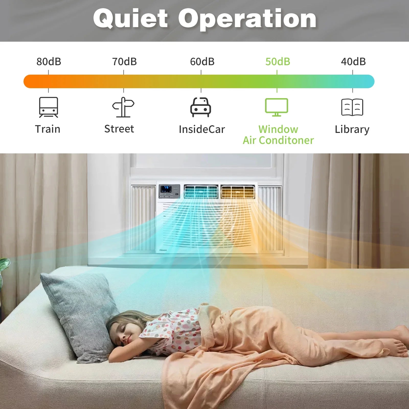 18000 BTU Window Air Conditioner with Heat, Window AC Unit & Heater Combo with APP & Voice Smart Control, Timer Function & Easy Installation Kit, Work with Alexa/Google Assistant, 208/230V
