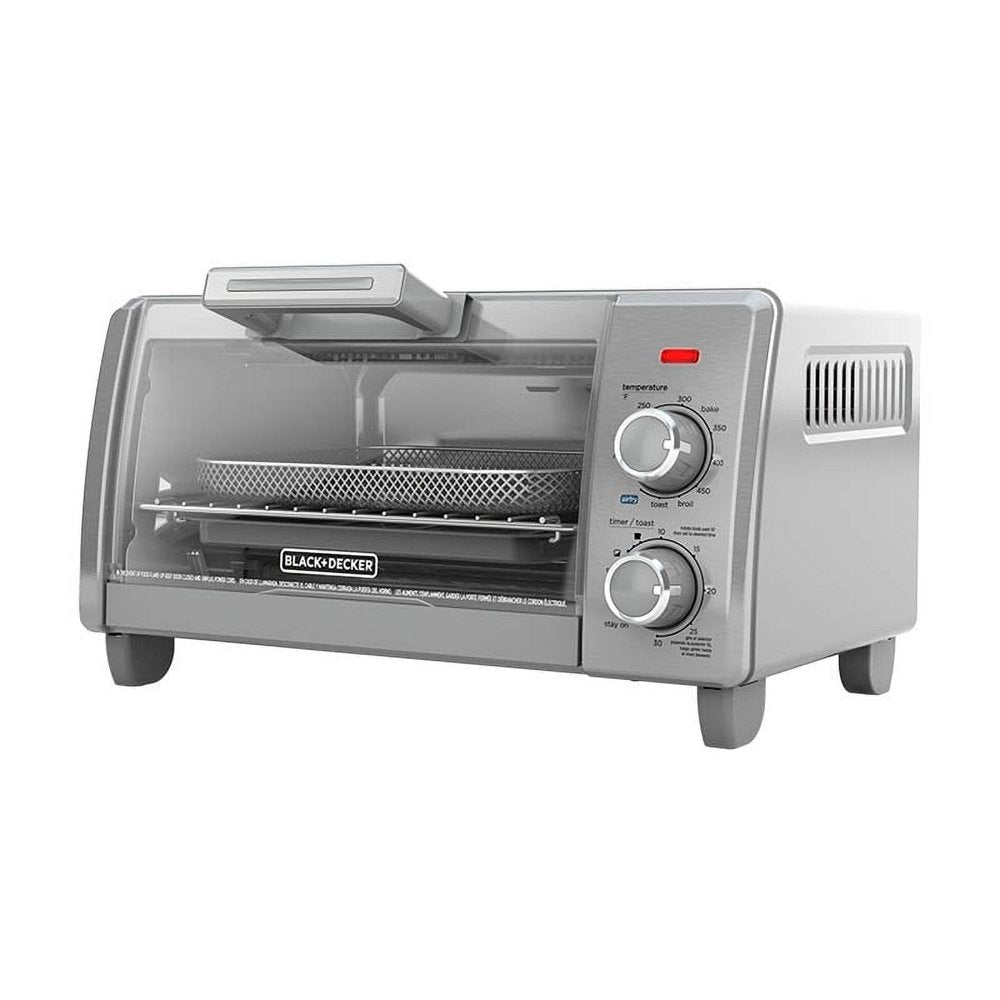 Crisp ‘N Bake Air Fry 4-Slice Toaster Oven, Silver & Black, TO1787SS