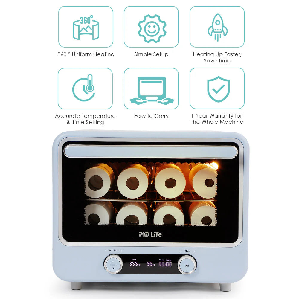 40 L Sublimation Oven Sublimation Starter Beginner Kit Bundle with 40 OZ Sublimation Tumblers,Binder Clips Extra Large,Shrink Wrap Film and Heat Blower