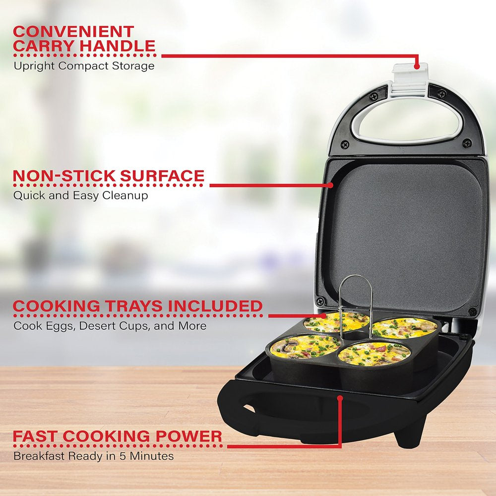 TS-256W 530-Watt Mini Sous Vide-Style 8.5In. Length, 3.5In. Height Egg Bite Maker - White