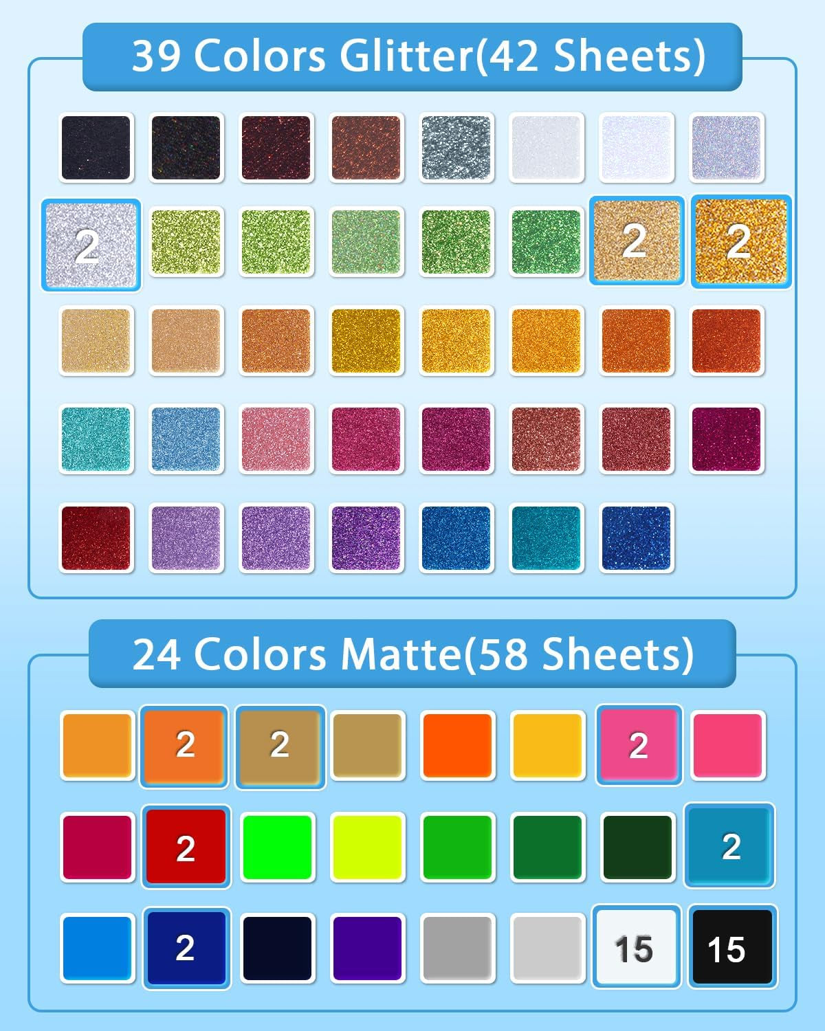 Lzerking Complete DIY Bundle - 50 Pack 13X15 Blank Canvas Tote Bags + 63 Color Heat Transfer Vinyl Sheets (12"X10") for Cricut/Silhouette
