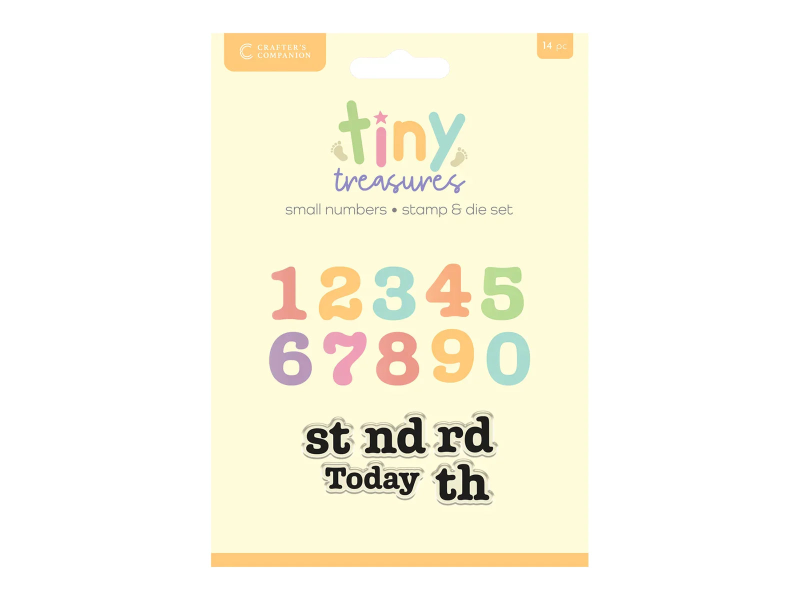 Crafter’S Companion Tiny Treasures Collection Stamp & Die - Small Numbers