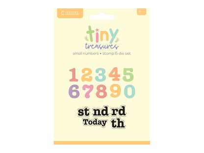 Crafter’S Companion Tiny Treasures Collection Stamp & Die - Small Numbers