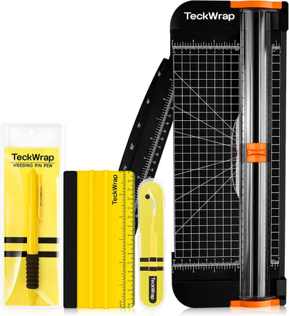 Paper Cutter & A4 Trimmer – Straight Cutter for Paper with Craft Tool Kit, Squeegee, Removal Pen & Tweezers for Scrapbooking, DIY Crafts, Card Making, Labels, Gift Cards, Cardstock & Photos