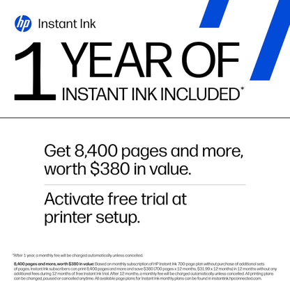 HP Officejet Pro 8139 Wireless All-In-One Color Inkjet Printer, Print, Scan, Copy, Fax, ADF, Duplex Printing Best-For-Home-Office, 1 Year Trial of Instant Ink Included, Ai-Capable (C2VK3A)