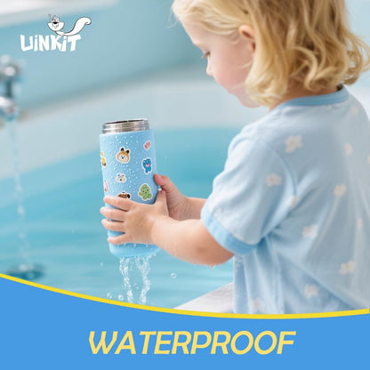 105 Sheets Premium Printable Vinyl Sticker Paper for Inkjet Printer Cricut,Included 100Sheets Glossy and 5Sheets Transparent Label Waterproof Adhesive Dries Quickly Tear-Resistant, Removable