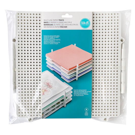 Multi-Use Paper Trays 4/Pkg-White 12"X12"