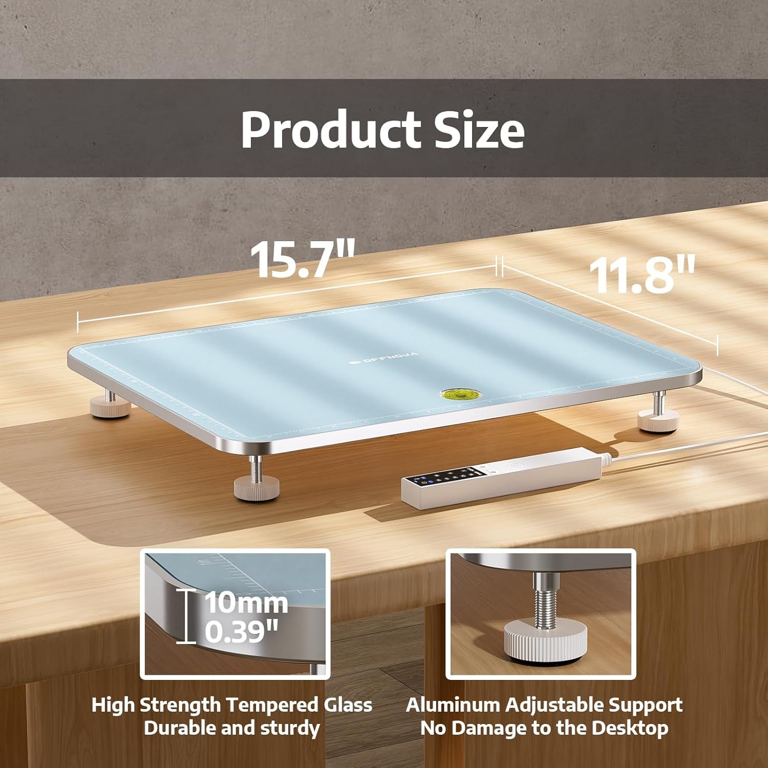 OFFNOVA Resin Heating Mat & Leveling Table, 2-In-1 Resin Tools for Epoxy Resin, Resin Curing Machine for Resin Molds, Undeformed Resin Dryer with Smart Timer & Temperature Control, Silicone Mat