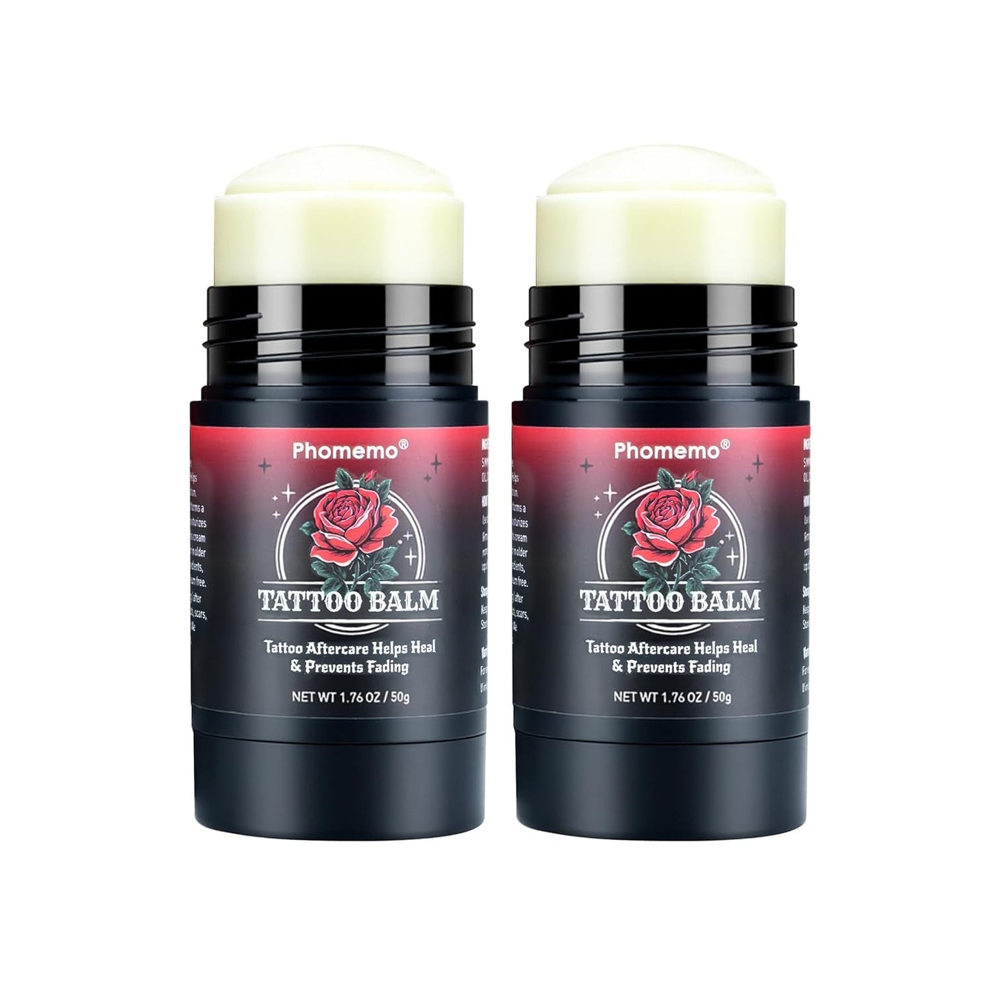 Phomemo Tattoo Aftercare Balm for Healing, Tattoo Butter for Moisturizing, Enhance Color for New & Old Tattoos, 100% Natural & Petroleum-Free Tattoos Cream, 1.76Oz, 2 Pack