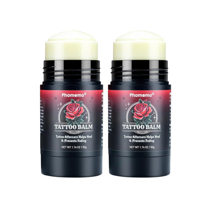 Phomemo Tattoo Aftercare Balm for Healing, Tattoo Butter for Moisturizing, Enhance Color for New & Old Tattoos, 100% Natural & Petroleum-Free Tattoos Cream, 1.76Oz, 2 Pack