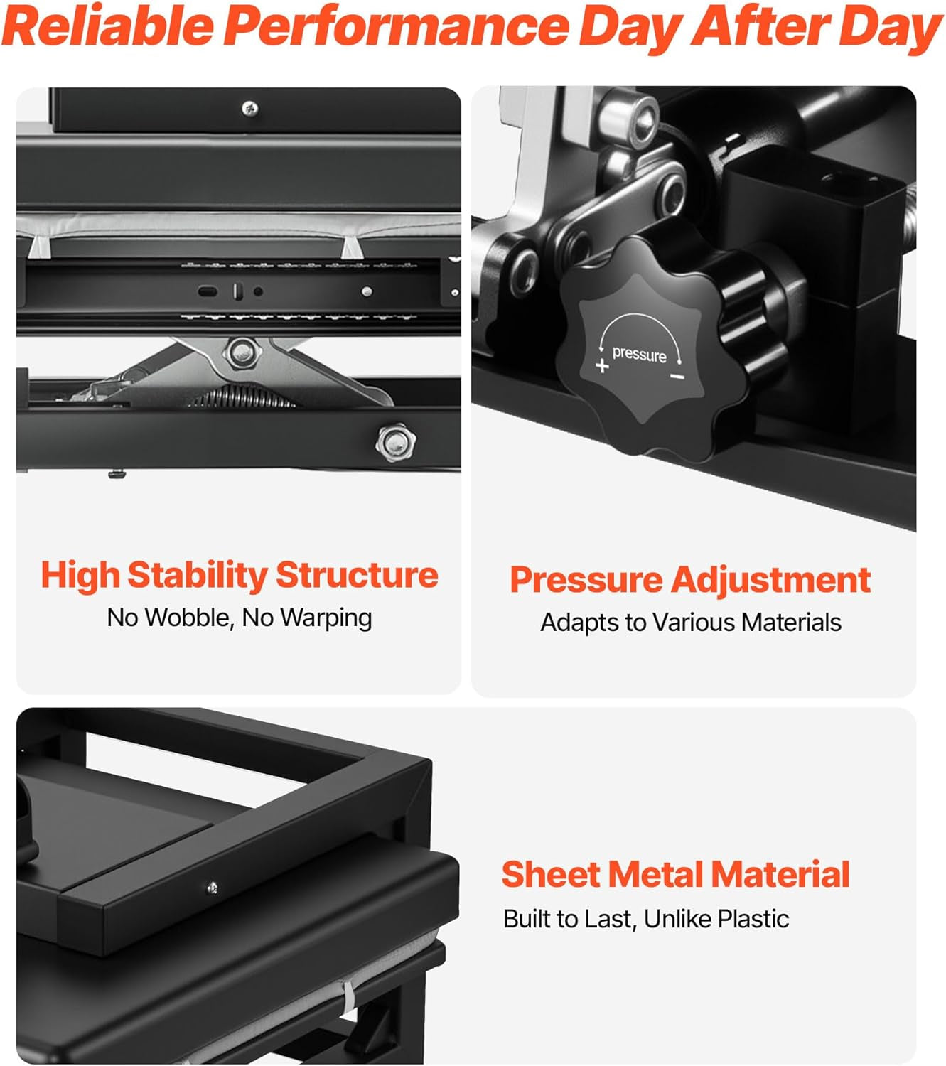 Hybrid Heat Press, 15 X 15 Inch, 8-In-1 Multifunction, Heat up Fast and Even, All-New Patented Design, Easy to Control, Sublimation Press Machine for T-Shirts/Mugs/Tumblers/Caps/Plates, Black