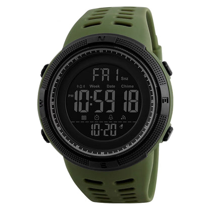 Men'S Watch Waterproof Digital Sport Watch Military Digital Watches for Men Alarm Back Light Classic Large Face Watch Army Green