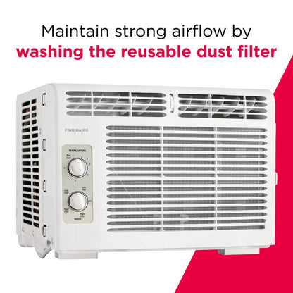 5,000 BTU Window Air Conditioner for Small Rooms, Dial Controls, Quiet Efficient Cooling, Easy Installation