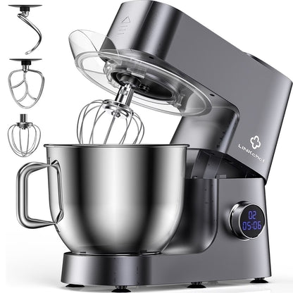 7.5 QT Stand Mixer, 800W 12-Speed Tilt-Head Food Mixer, Kitchen Electric Mixer with Dough Hook, Wire Whip & Beater