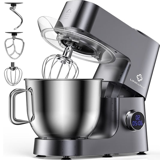 7.5 QT Stand Mixer, 800W 12-Speed Tilt-Head Food Mixer, Kitchen Electric Mixer with Dough Hook, Wire Whip & Beater