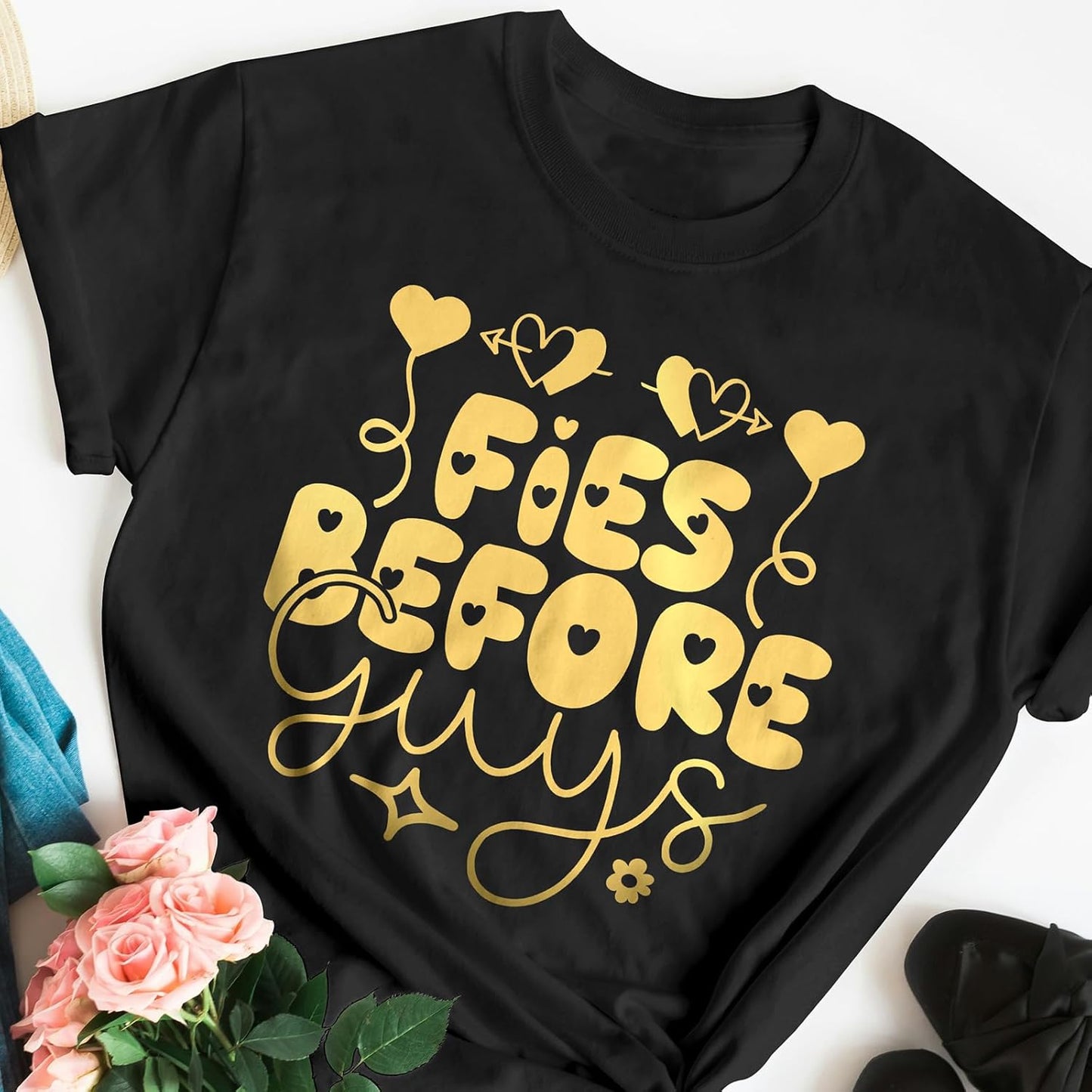 Gold Metallic Chrome HTV Heat Transfer Vinyl, Soft Foil Gold Iron on Vinyl for Halloween T-Shirts Easy to Cut & Weed DIY Heat Press Design,12" X 6Ft