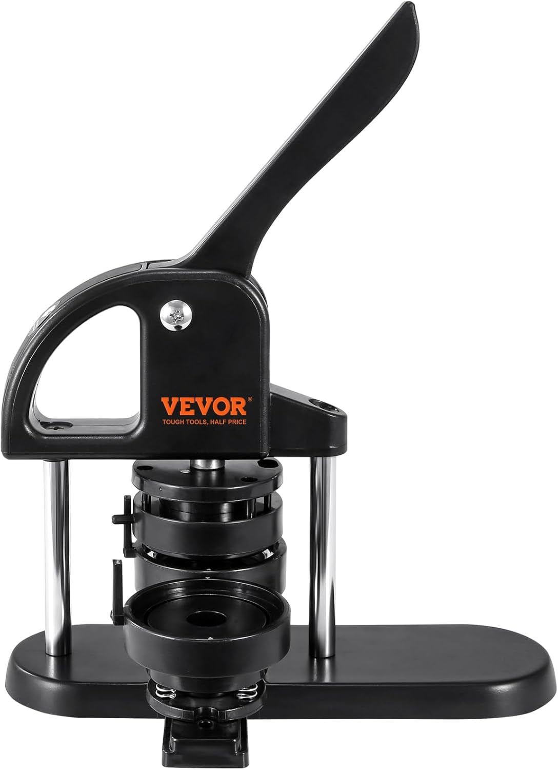 VEVOR Button Maker, 1/1.25/2.28 Inch(25/32/58Mm) 3-In-1 Pin Maker with 300Pcs Button Parts, Ergonomic Arc Handle Punch Press Kit, Button Maker Machine with Panda Magic Book, for Children DIY Gifts