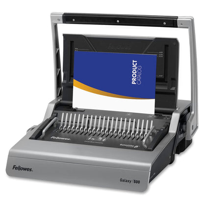 5218201  Galaxy Comb Binding System, 500 Sheets, 20-7/8W X 17-3/4D X 6-1/2H, Gray