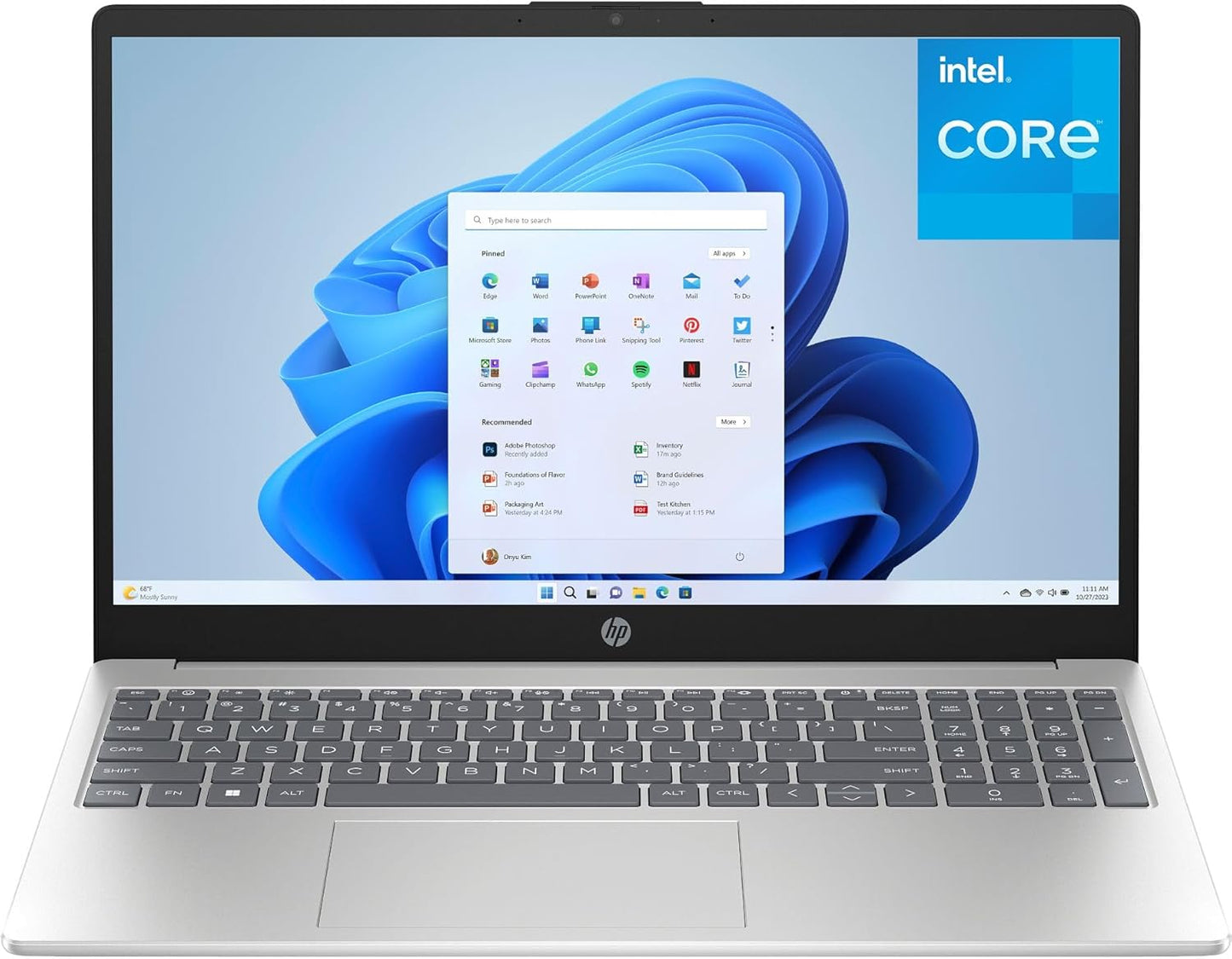 HP Pavilion 15.6" FHD Laptop Computer, 8GB DDR4 RAM, 256GB Pcie SSD, Intel N100 CPU, 2026 Edition, Portable Design, Wifi 6, Bluetooth, Webcam, Type-C, Office 365, Windows 11, Type C RJ45, Light Gray