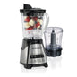 Power Elite Multi-Function Blender with Mess Free 40 Oz. Glass Jar and 3-Cup Chopper, Mini Food Processor, 700 Watts, Stainless Steel, 58149