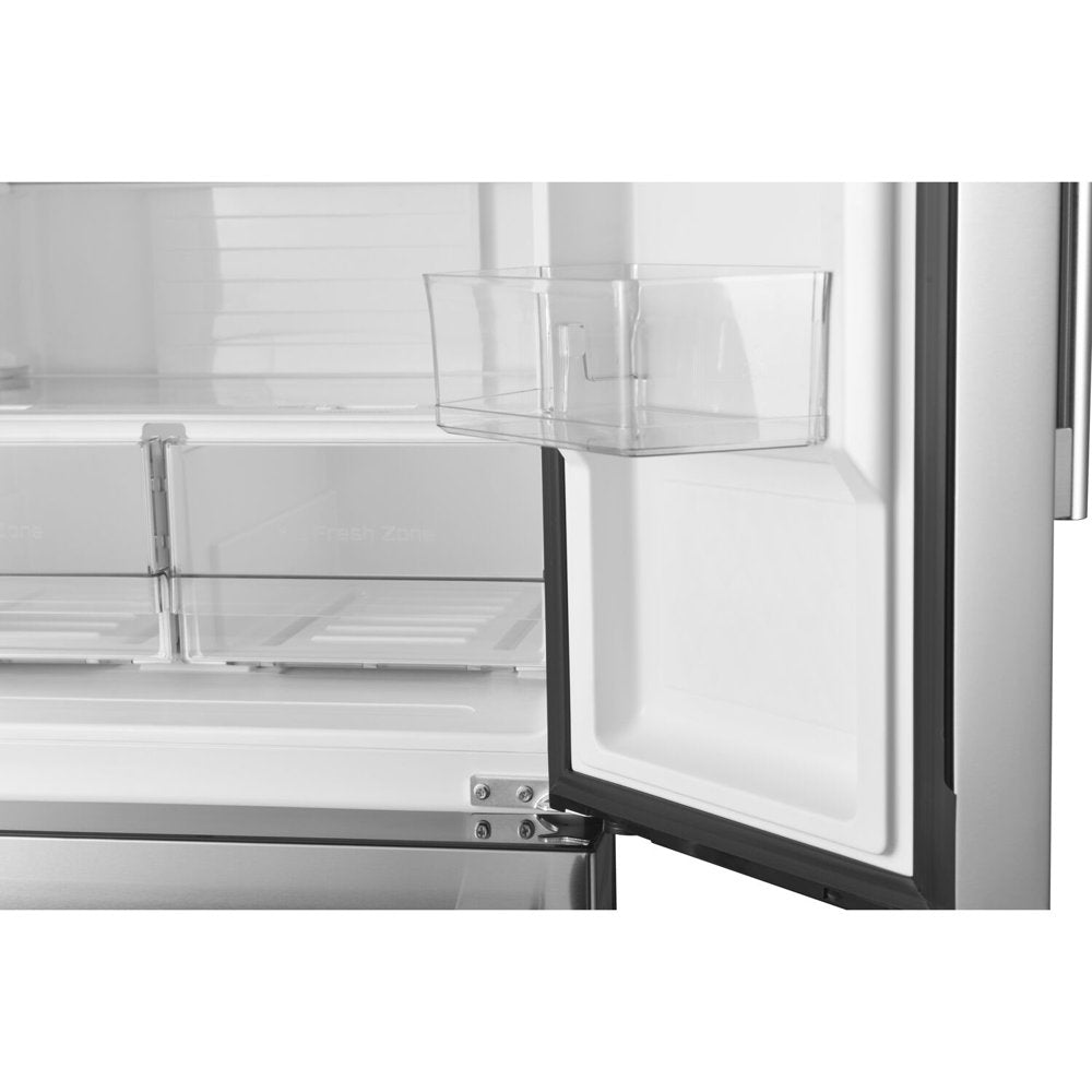 16 Cu. Ft. 3-Door French Door Refrigerator with Ice Maker, Stainless Steel, 28.35"W Condition, New