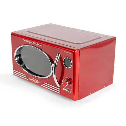 Retro 0.9 Cu. Ft. 800 Watt Countertop Microwave Oven, Retro Red