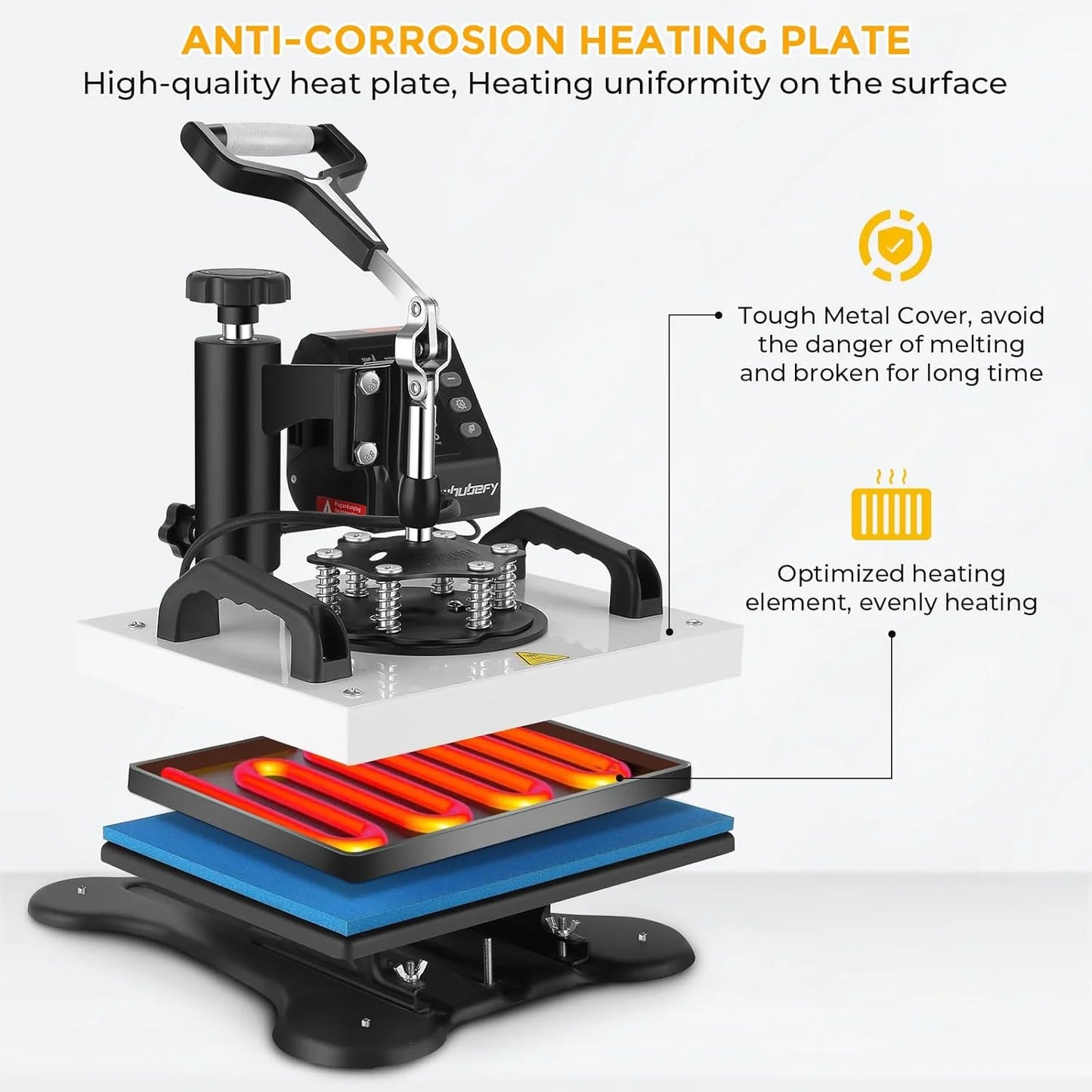 Adnoom Heat Press 12X10 with 360°Swing-Away Design, 650W Digital Shirt Press Machine with LCD Control Panel, DIY Vinyl Heat Press Sublimation Machine for T-Shirts, Canvas, Bags