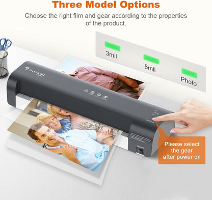 Bonsaii 13 Inch Thermal Laminator Machine, Upgraded Jam-Free Laminating | 3-Mode Heat for 3Mil/5Mil/Photo, 4-Min Fast Preheat, Fits 11X17/Letter/Legal, for Teachers/Office/Classroom